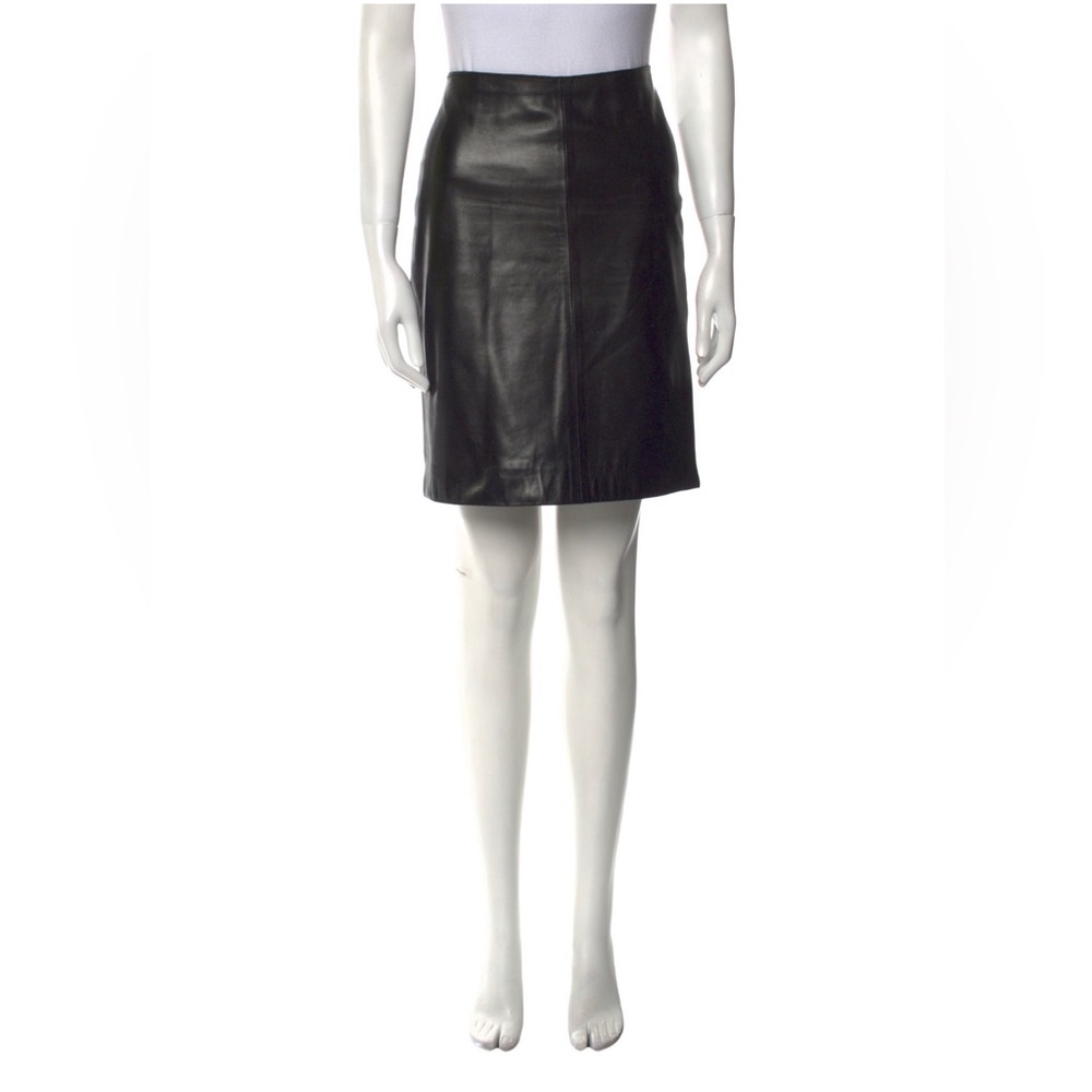 Balmain Leather Knee-length Skirt